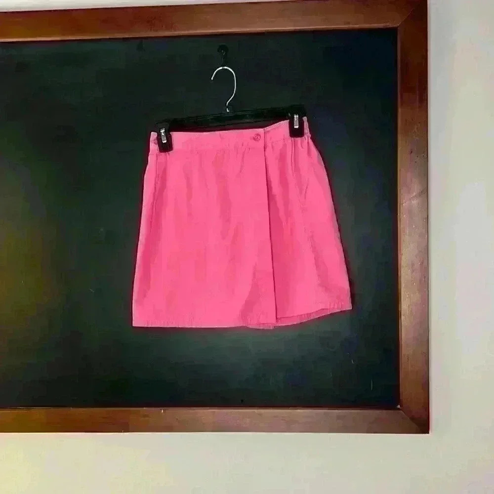 Lands End Girls Size 12 Pink Skort Stretch Button
